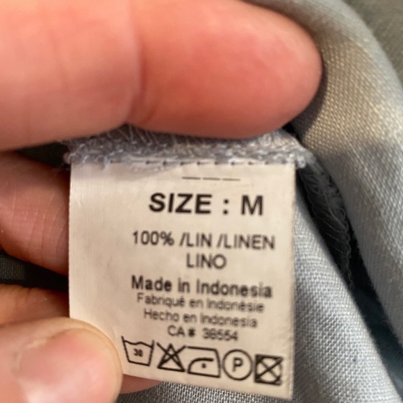 Brand New. Taravao Light Blue Linen Jacket. - Picture 6 of 7